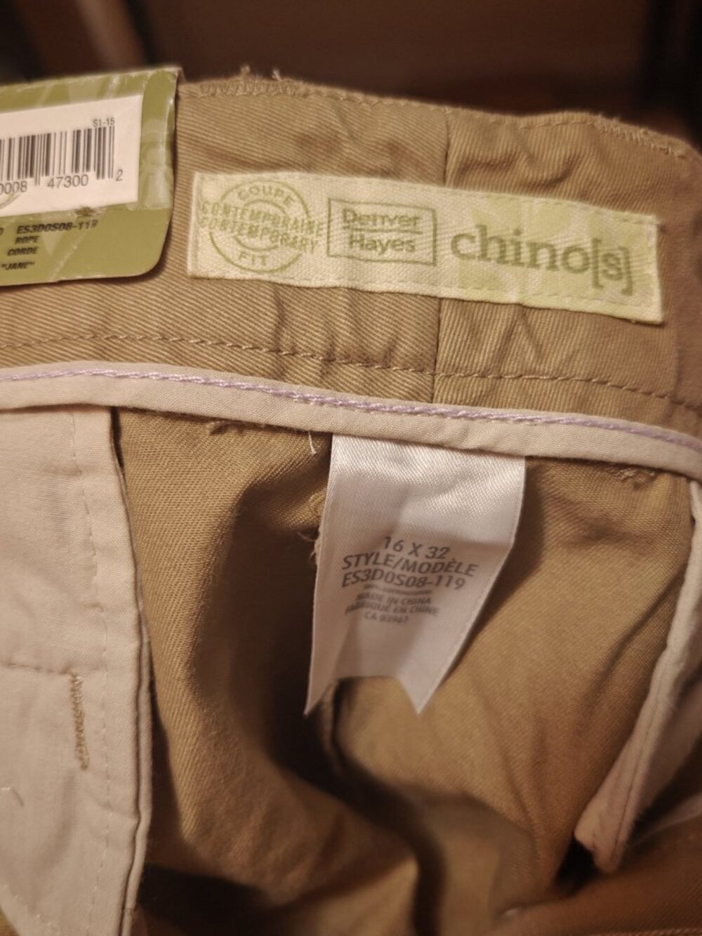 Denver Hayes Women's Chino Pants, 16x32, NWT - Picture 3 of 3